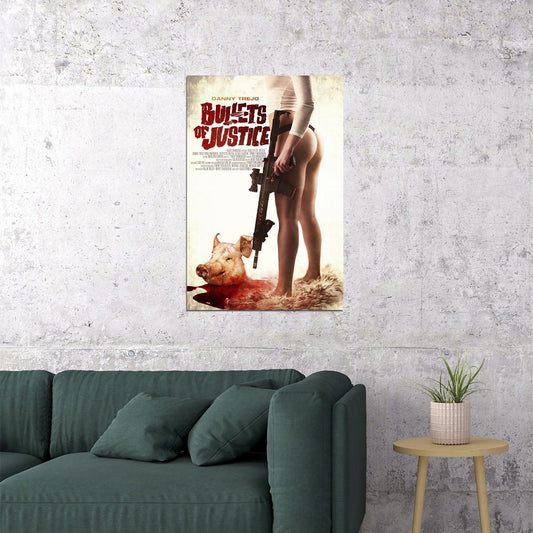 Bullets Of Justice Science Fiction Fight Movie Poster Wall Art Print Home Wall Decor