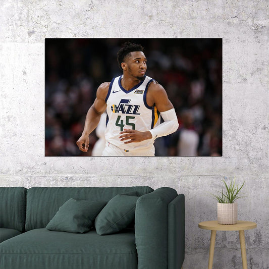 Donovan Mitchell Utah Basketball Star Poster Wall Art Print Home Wall Decor