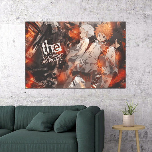 The Promised Neverland Emma Norman Ray Anime Poster Wall Art Print Home Wall Decor