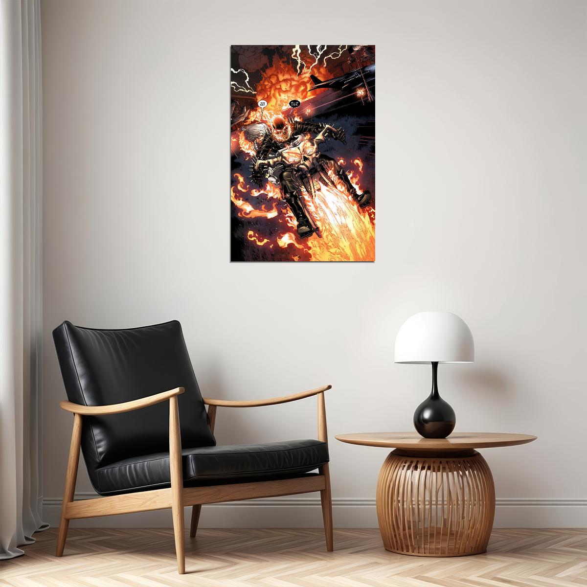Ghost Rider Nicolas Cage Adventure Action Movie Poster Wall Art Print Home Wall Decor
