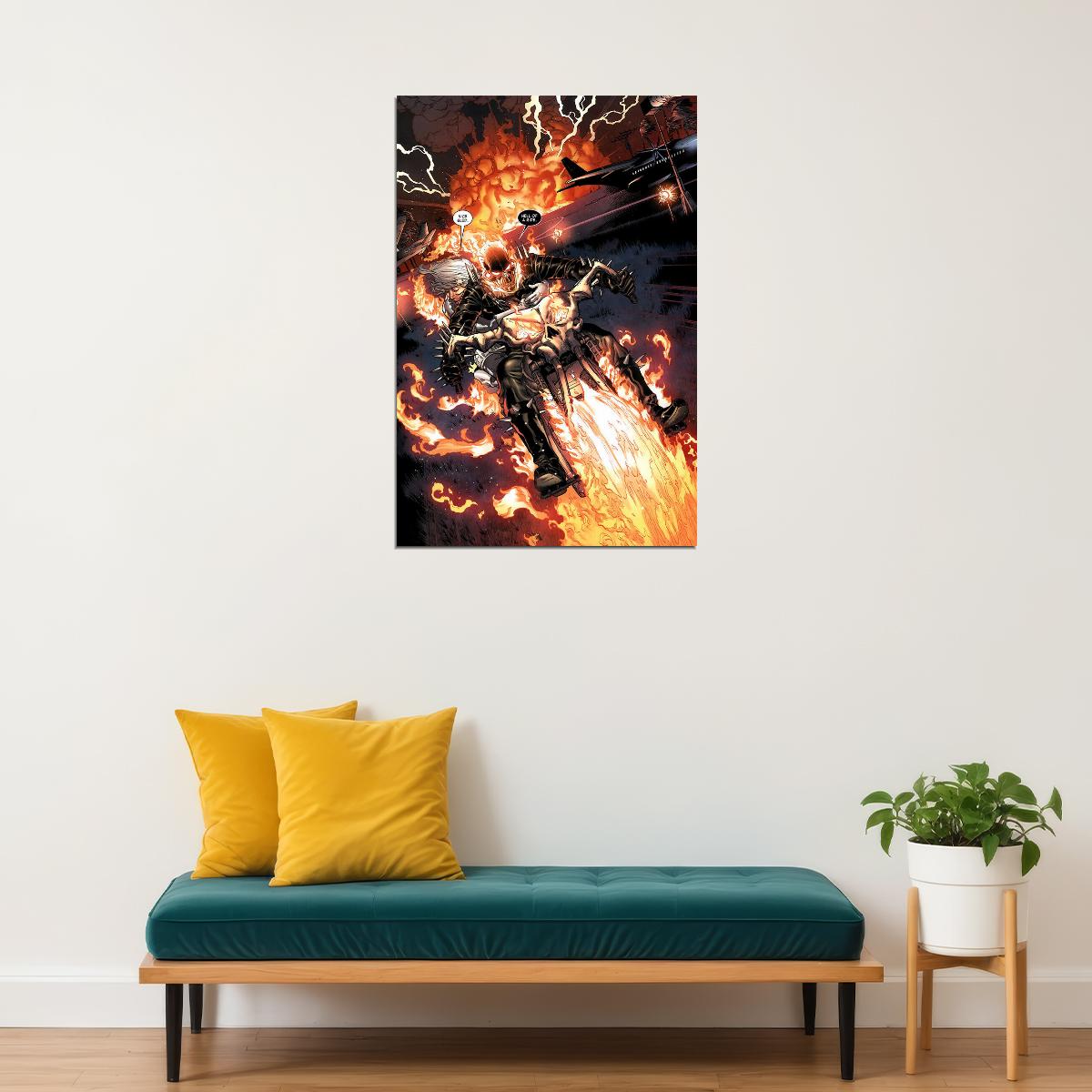 Ghost Rider Nicolas Cage Adventure Action Movie Poster Wall Art Print Home Wall Decor