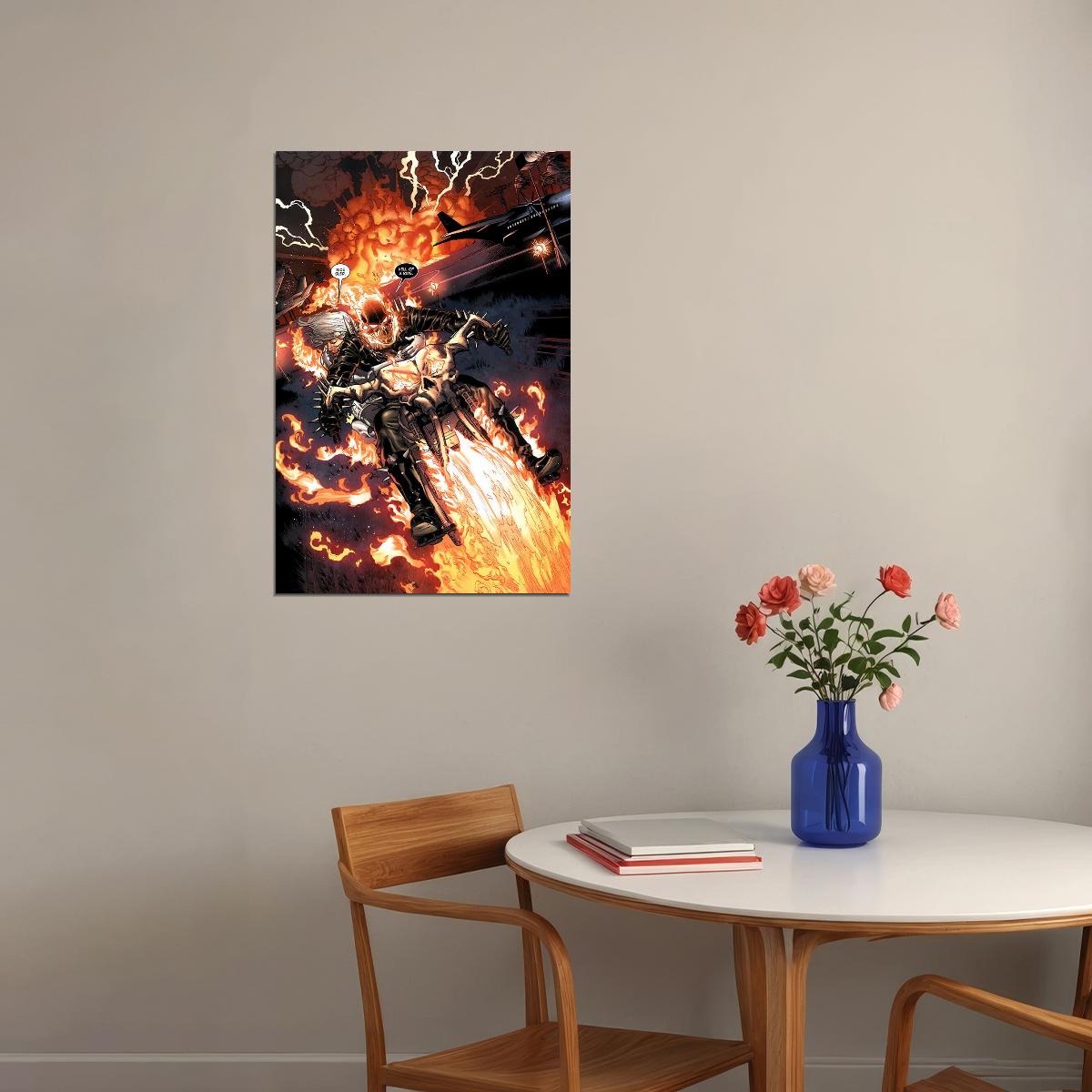 Ghost Rider Nicolas Cage Adventure Action Movie Poster Wall Art Print Home Wall Decor
