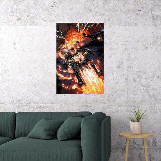Ghost Rider Nicolas Cage Adventure Action Movie Poster Wall Art Print Home Wall Decor