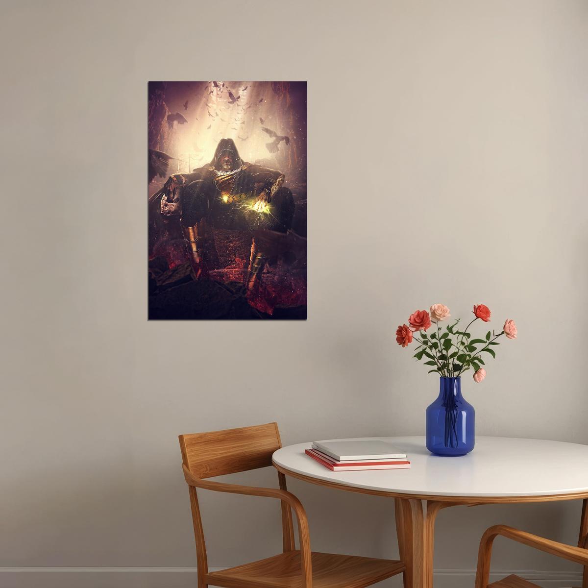 Black Adam Dc Super Hero Dwayne Johnson Movie Poster Wall Art Print Home Wall Decor