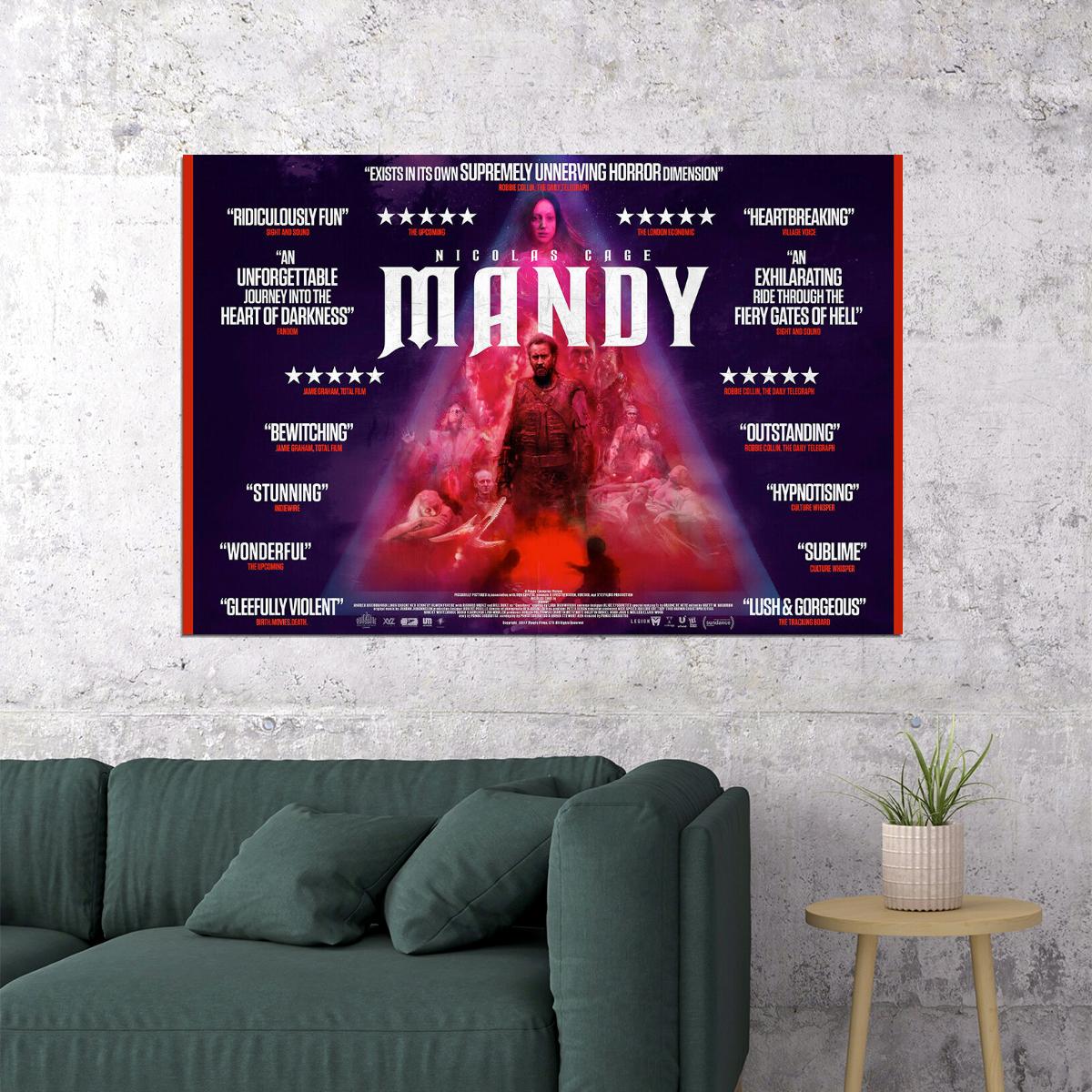 Mandy Nicholas Cage Fight Revenge Movie Poster Wall Art Print Home Wall Decor