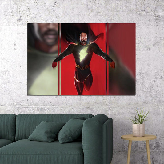 Black Adam Dc Hero Fight Dwayne Johnson Movie Poster Wall Art Print Home Wall Decor