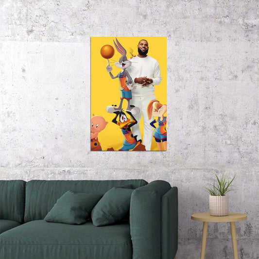 Space 2 New Legacy Lebron James Movie Poster Wall Art Print Home Wall Decor