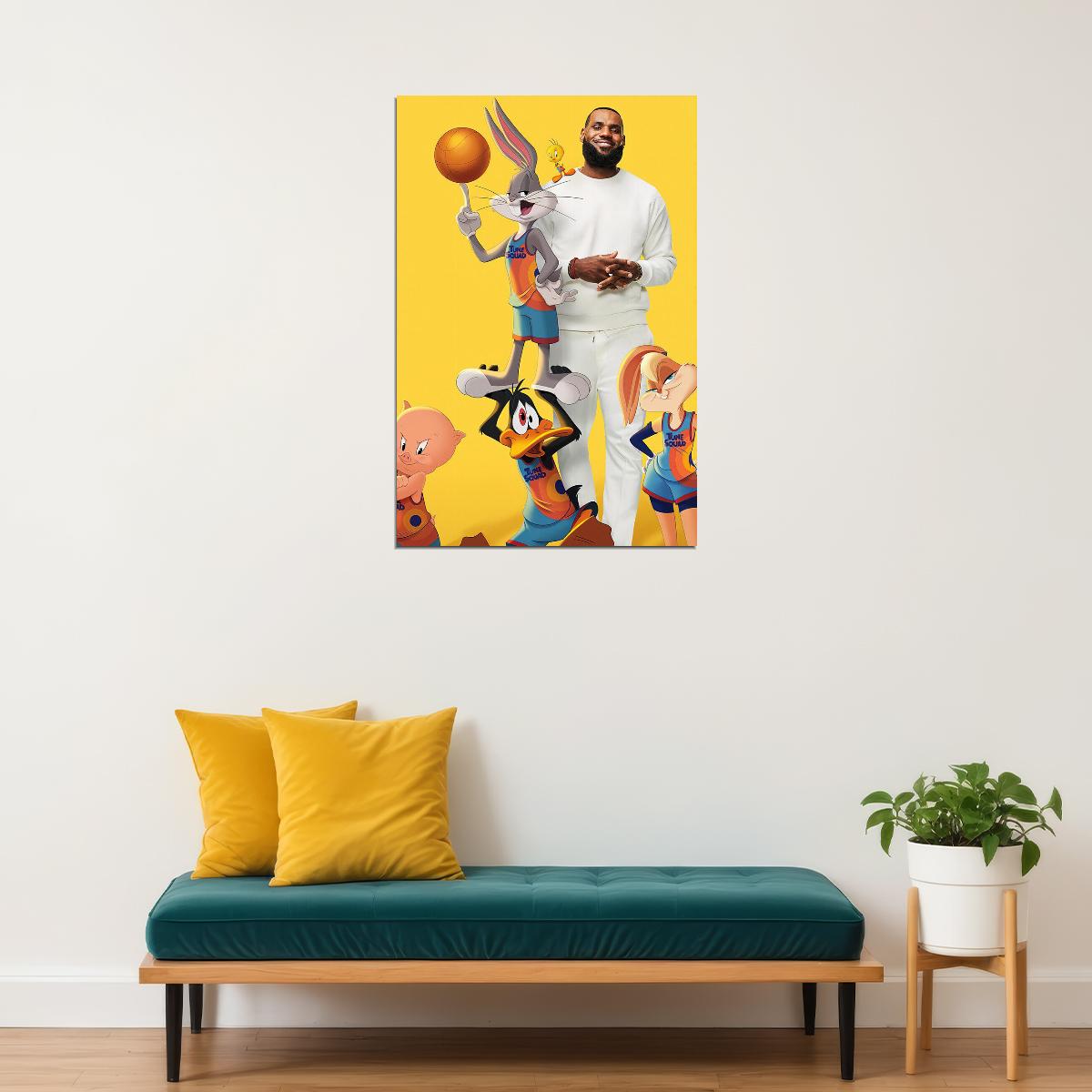 Space 2 New Legacy Lebron James Movie Poster Wall Art Print Home Wall Decor