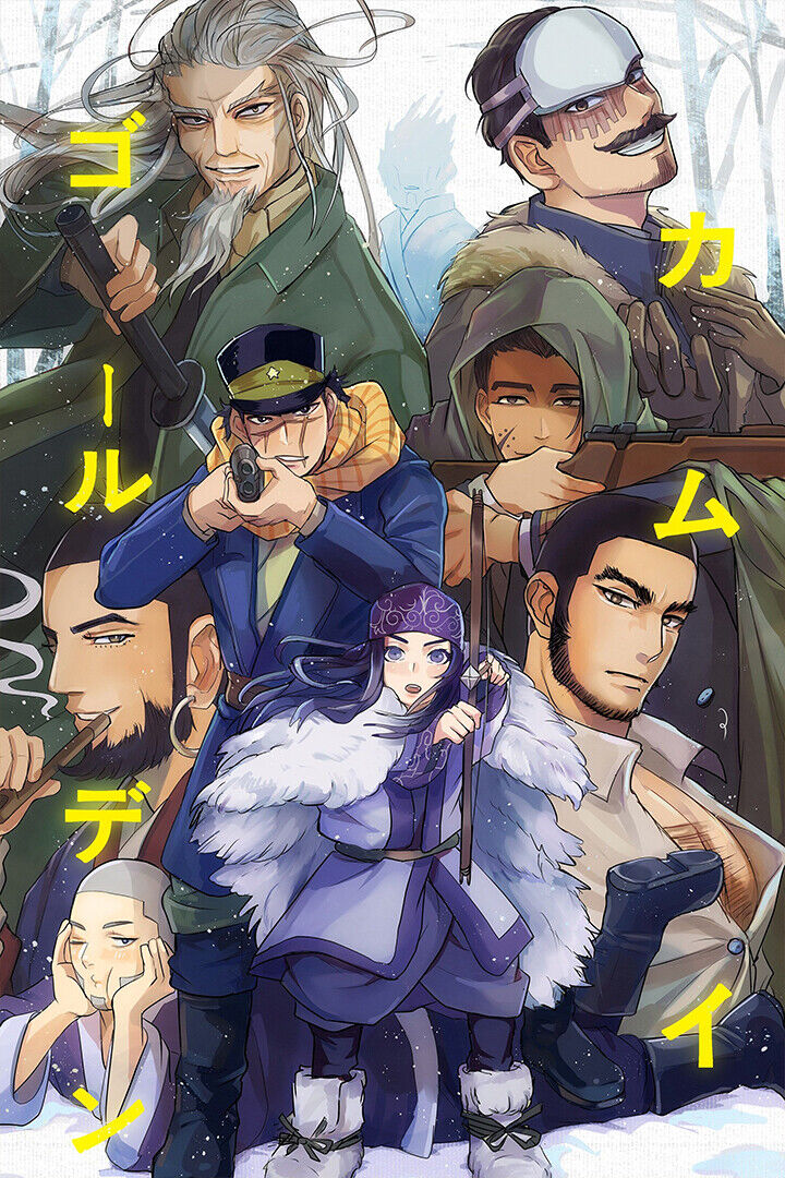 Golden Kamuy Fight War Hunt Japan Anime Poster Wall Art Print Home Wall Decor