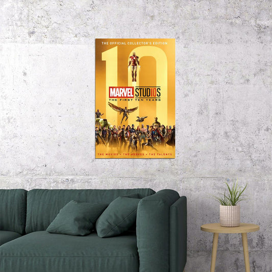 10 Year Anniversary Superheroes Movie Poster Wall Art Print Home Wall Decor