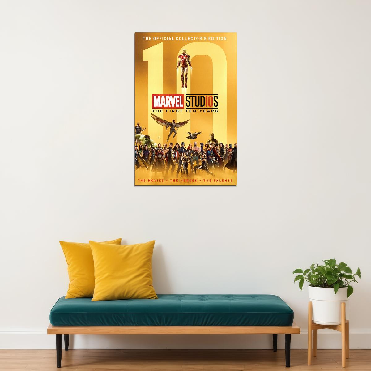 10 Year Anniversary Superheroes Movie Poster Wall Art Print Home Wall Decor