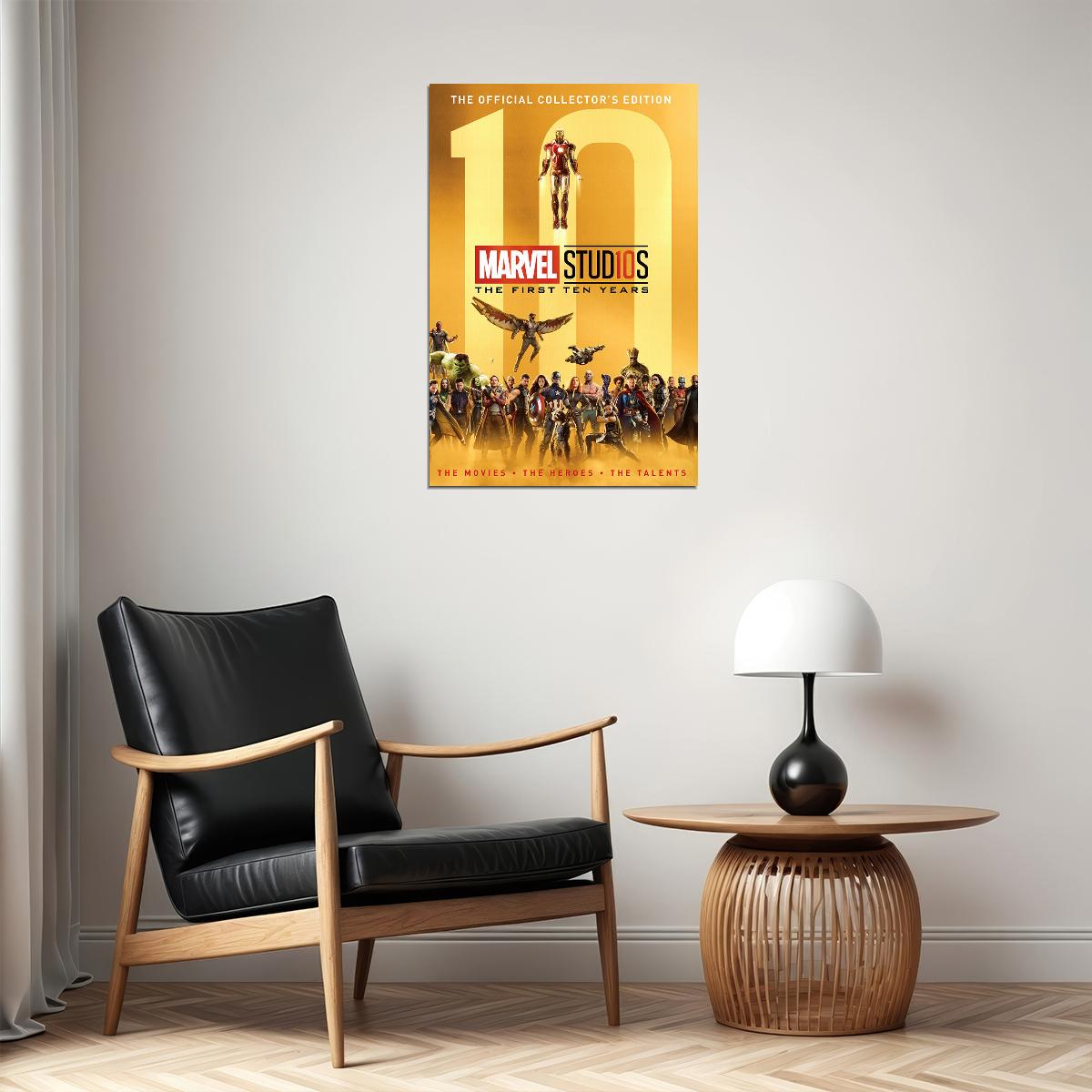 10 Year Anniversary Superheroes Movie Poster Wall Art Print Home Wall Decor