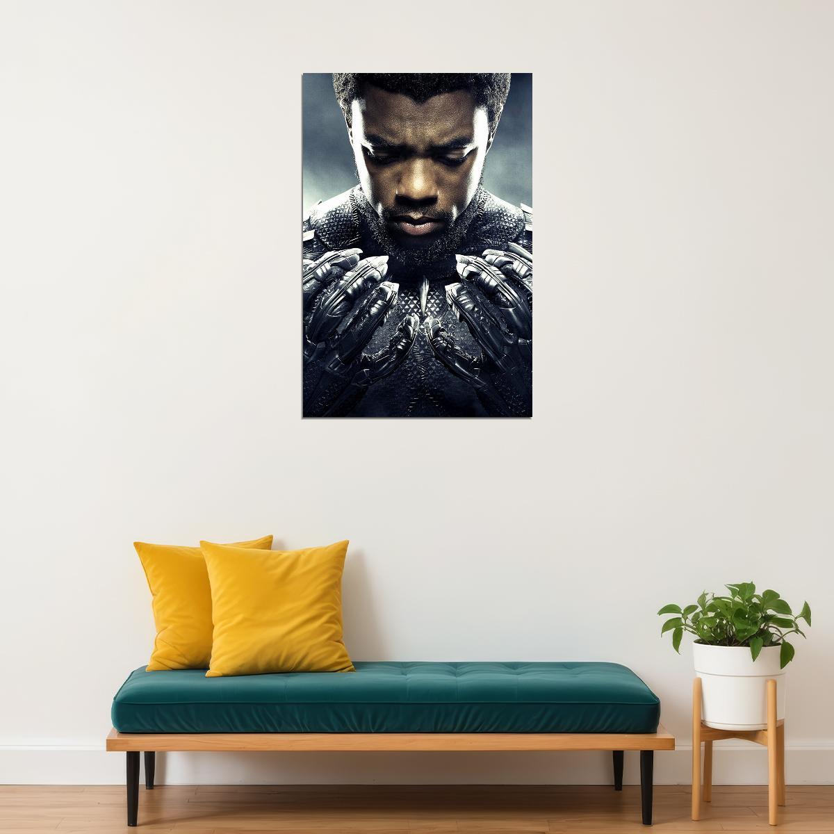 Black Panther Boseman Movie Poster Wall Art Print Home Wall Decor