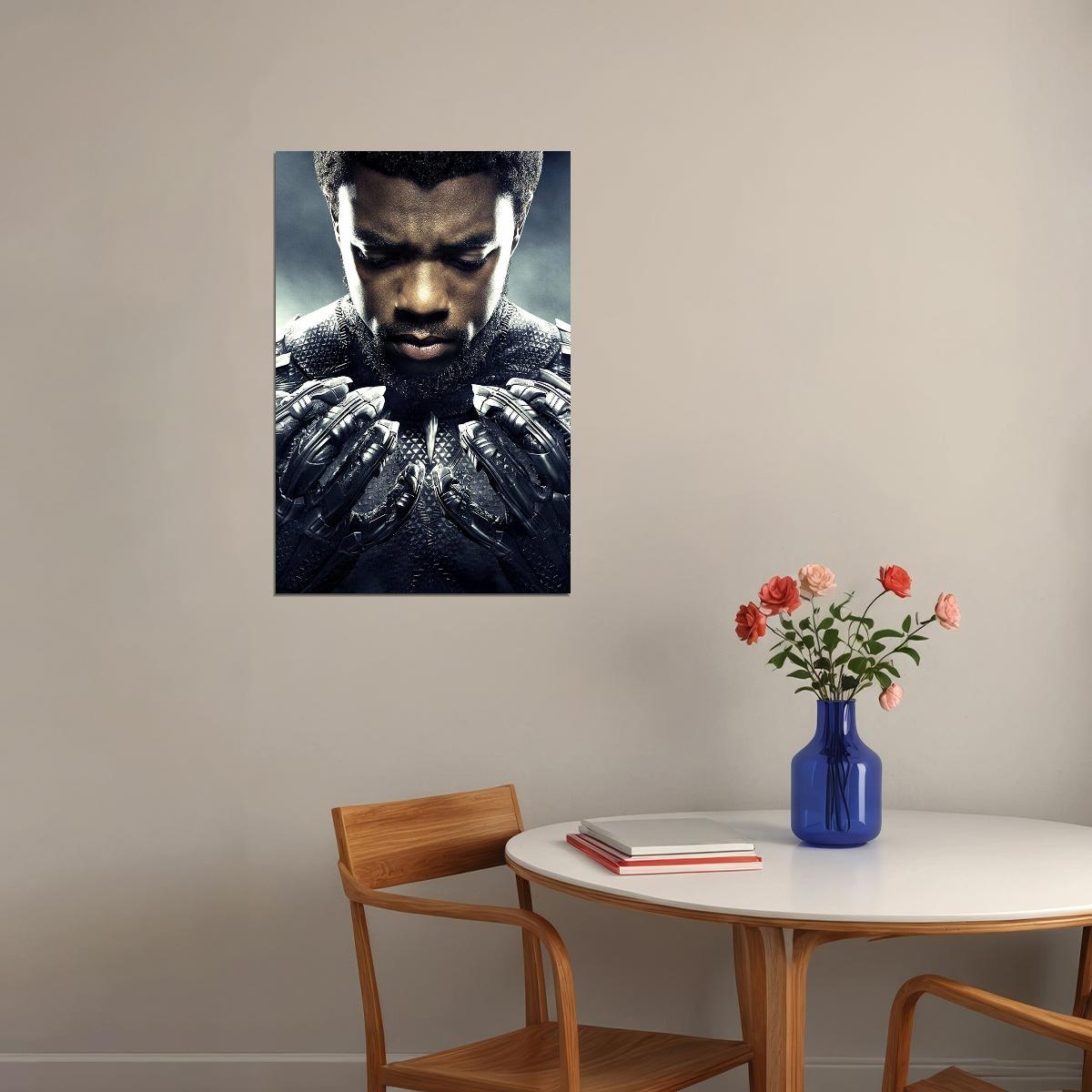 Black Panther Boseman Movie Poster Wall Art Print Home Wall Decor