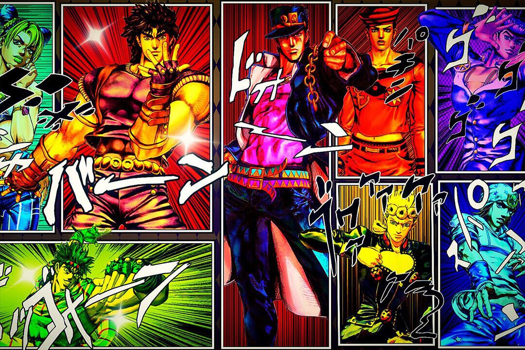 Jojo Bizarre Adventure Fight Japan Anime Poster Wall Art Print Home Wall Decor