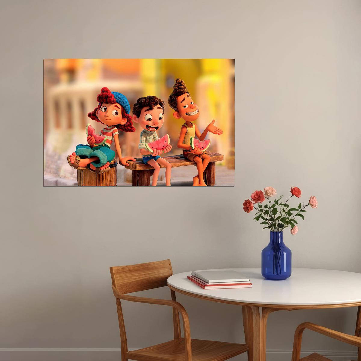 Luca Kids Sea Adventure Movie Animation Poster Wall Art Print Home Wall Decor