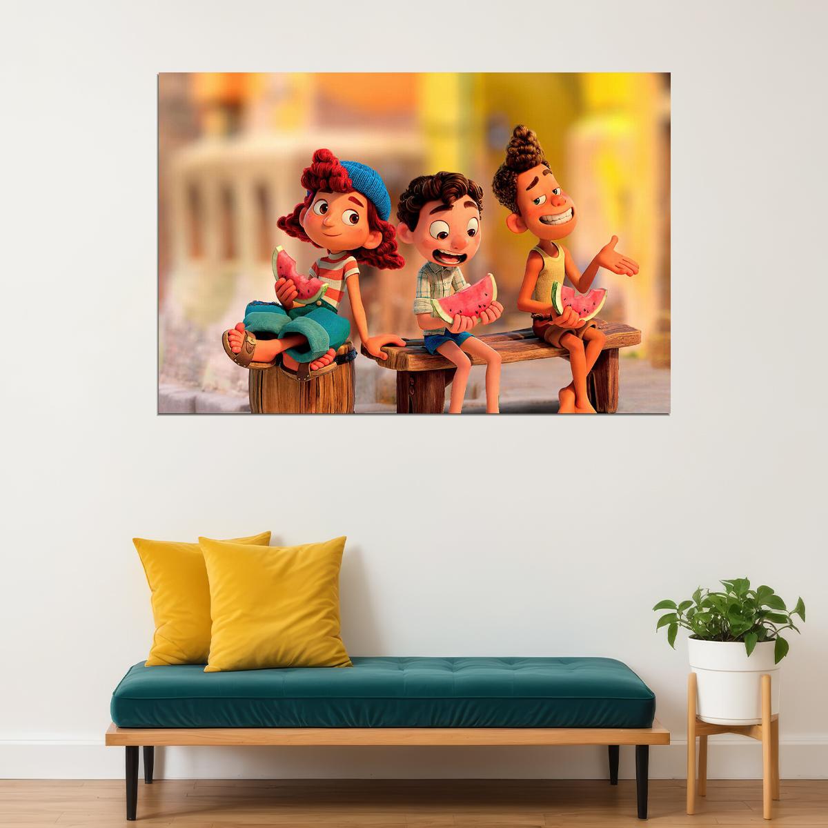 Luca Kids Sea Adventure Movie Animation Poster Wall Art Print Home Wall Decor