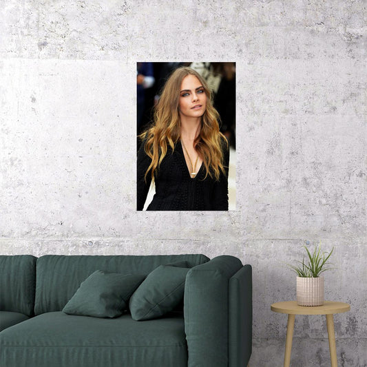 Cara Delevingne Actress Model Fashion Poster Wall Art Print Home Wall Decor