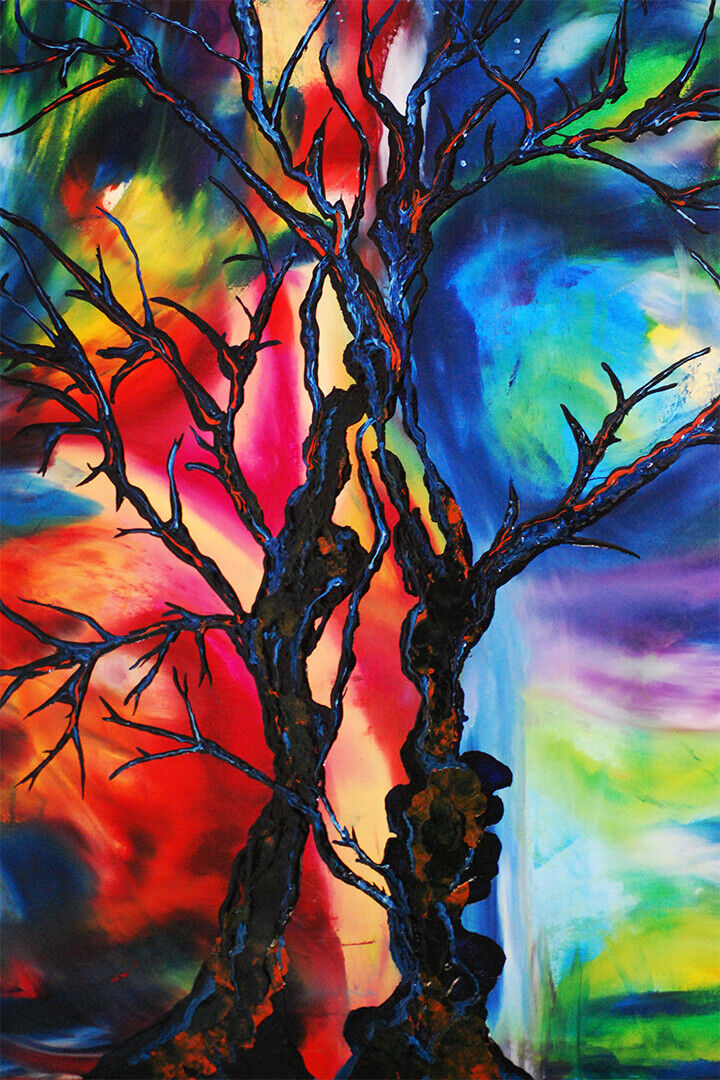 Abstract Trees Colorful Design Poster Wall Art Print Home Wall Decor