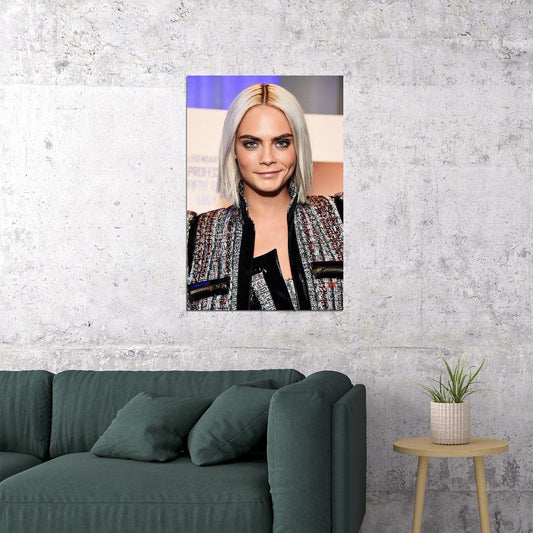 Cara Delevingne Beautiful Model Fashion Artist Poster Wall Art Print Home Wall Decor