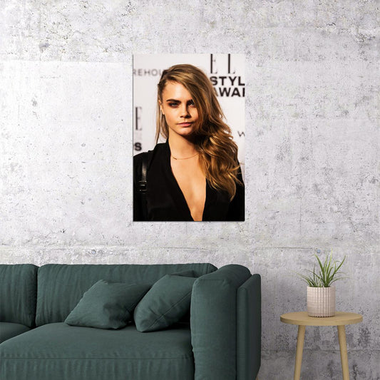 Cara Delevingne Fashion British Model Actress Poster Wall Art Print Home Wall Decor