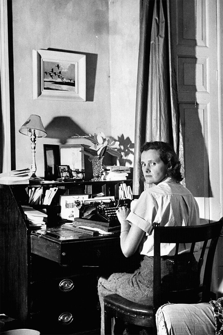 British Author Rebecca West Writing At Her Desk Poster Wall Art Print Home Wall Decor