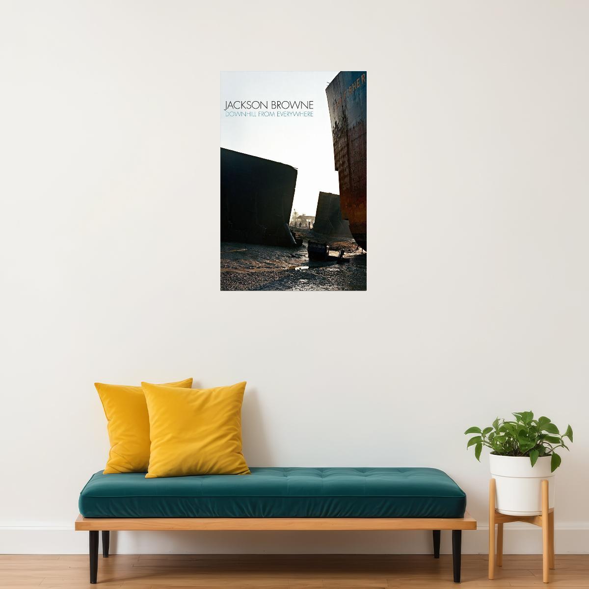Jackson Browne Downhill From Everywhere Music Album Poster Wall Art Print Home Wall Decor