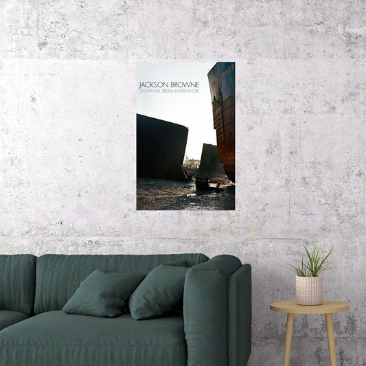 Jackson Browne Downhill From Everywhere Music Album Poster Wall Art Print Home Wall Decor