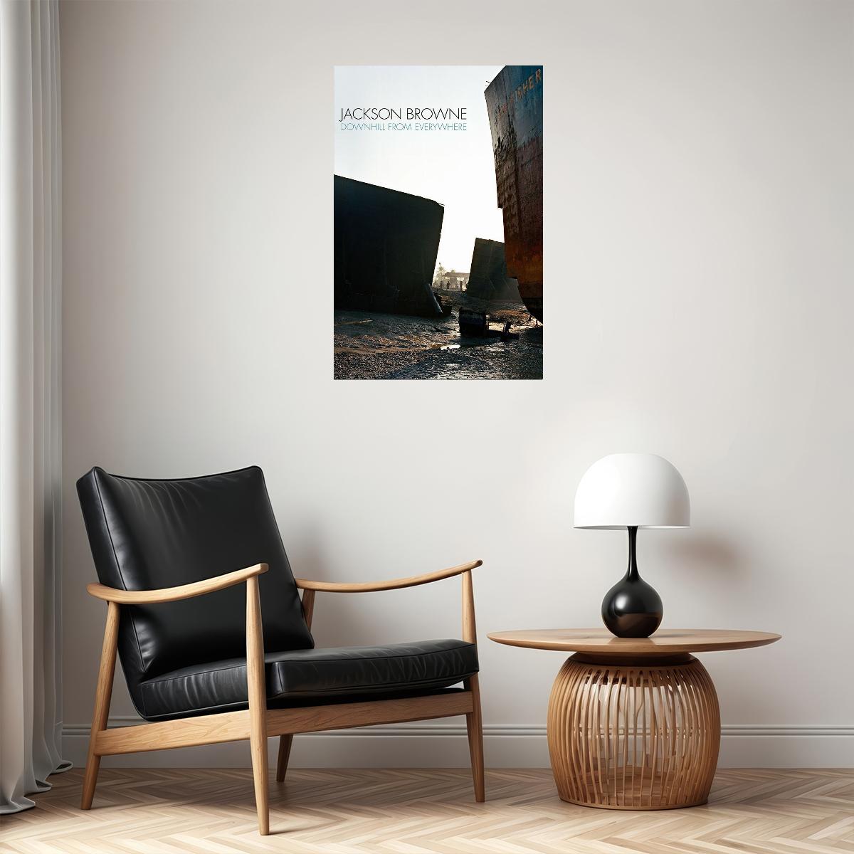Jackson Browne Downhill From Everywhere Music Album Poster Wall Art Print Home Wall Decor