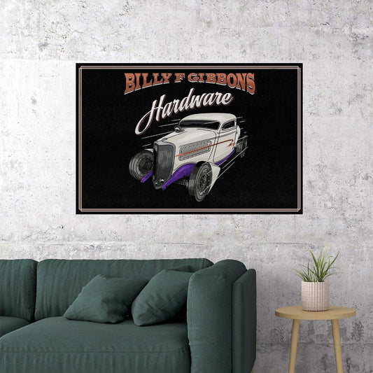 Billy Gibbons Hardware Music Album Poster Wall Art Print Home Wall Decor