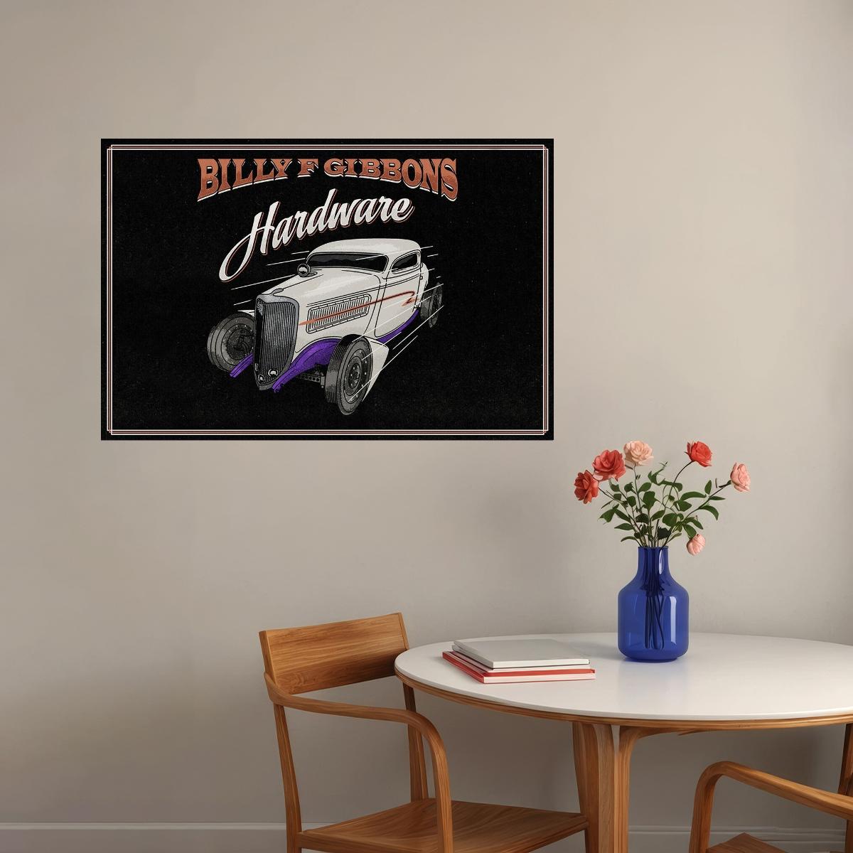 Billy Gibbons Hardware Music Album Poster Wall Art Print Home Wall Decor