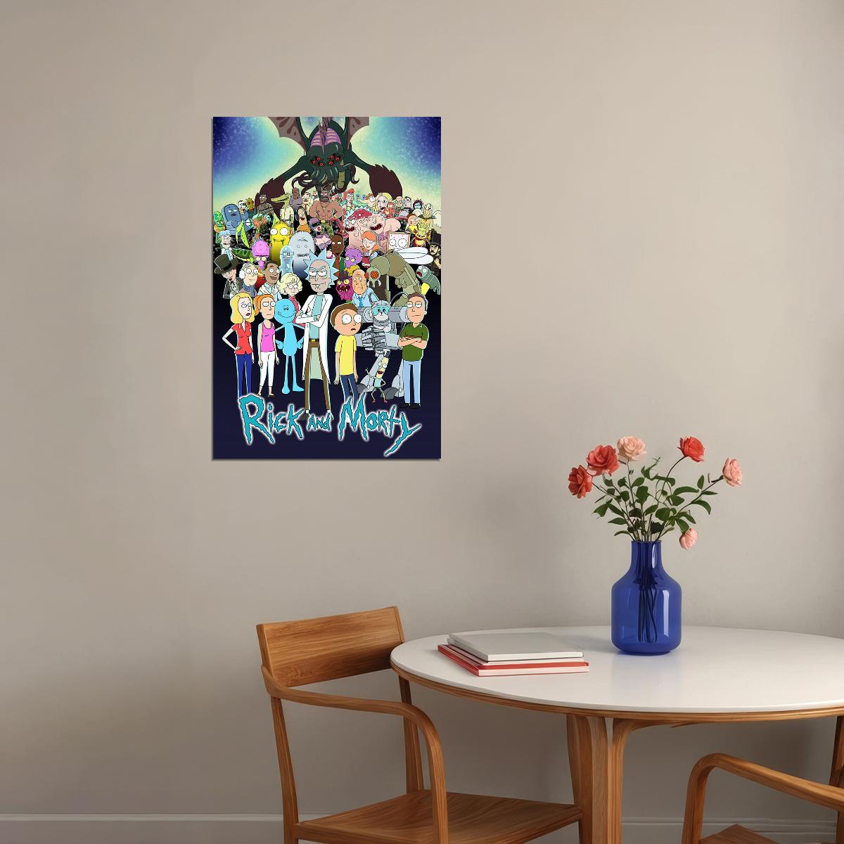 Rick And Morty Season Movie Action Animasyon Poster Wall Art Print Home Wall Decor