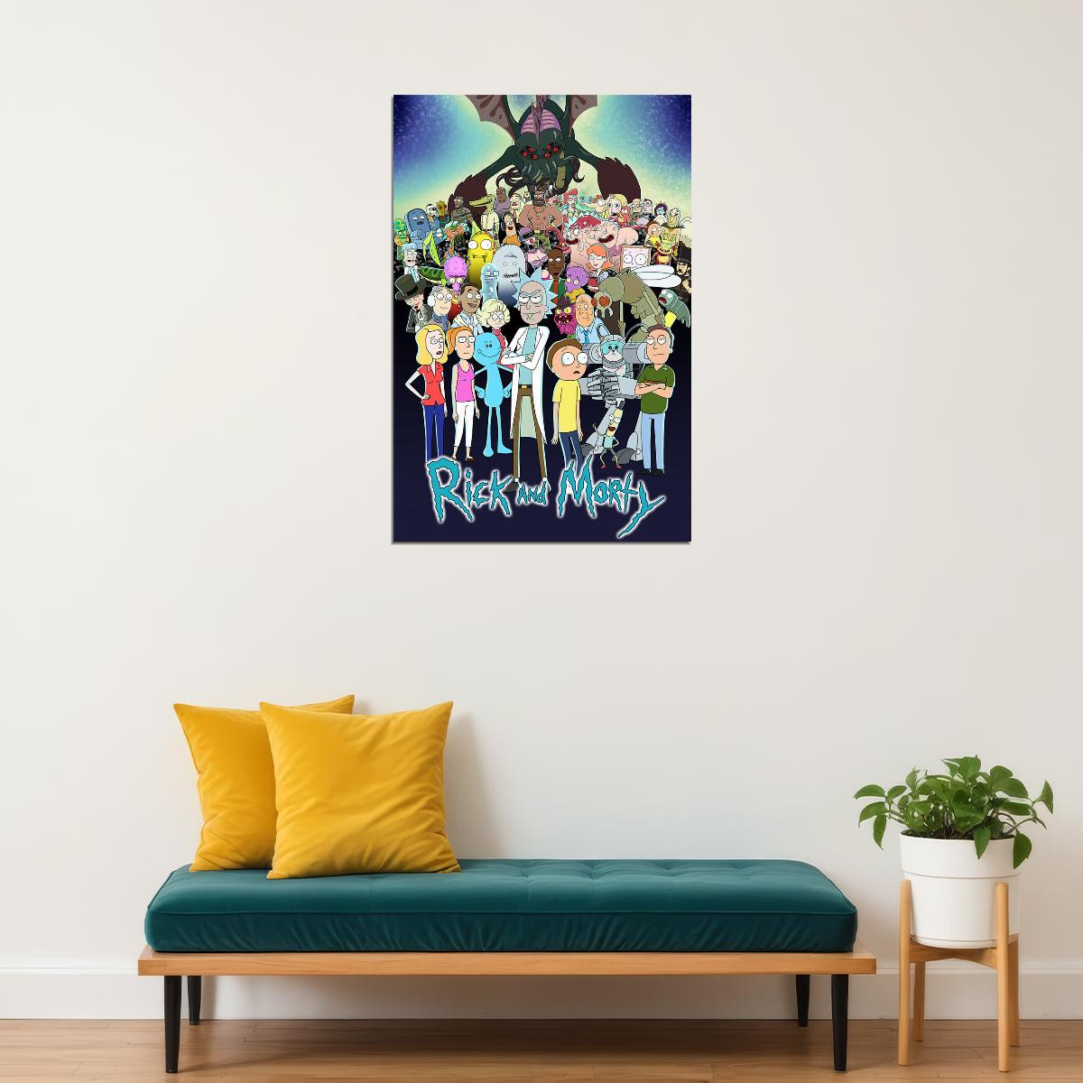 Rick And Morty Season Movie Action Animasyon Poster Wall Art Print Home Wall Decor