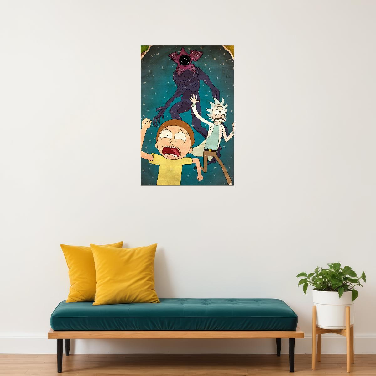 Rick And Morty Movie Cartoon Funny Animation Poster Wall Art Print Home Wall Decor