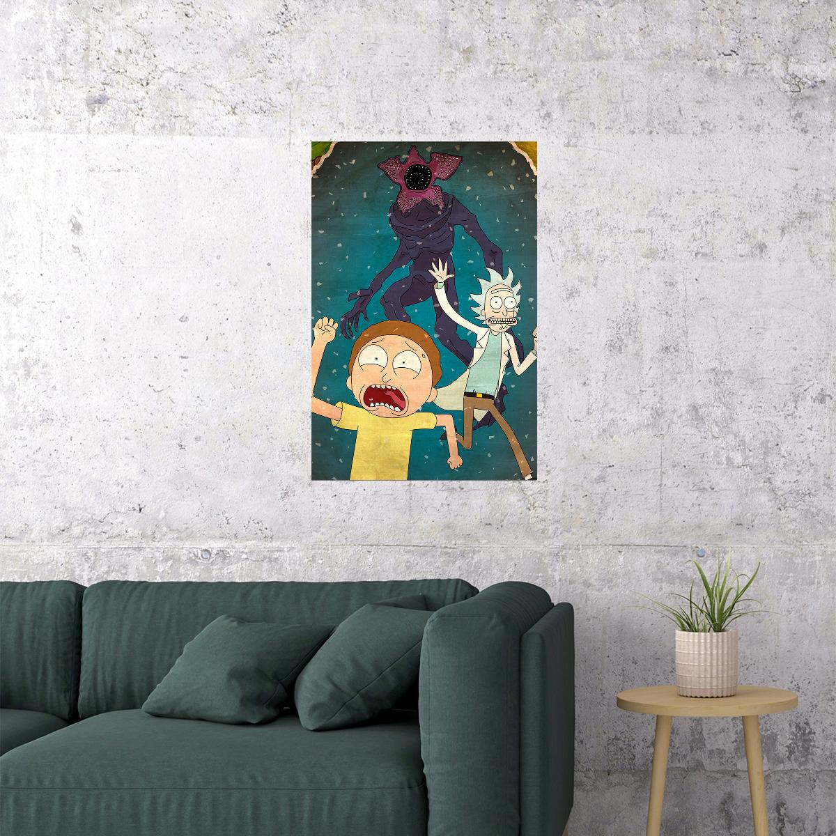 Rick And Morty Movie Cartoon Funny Animation Poster Wall Art Print Home Wall Decor