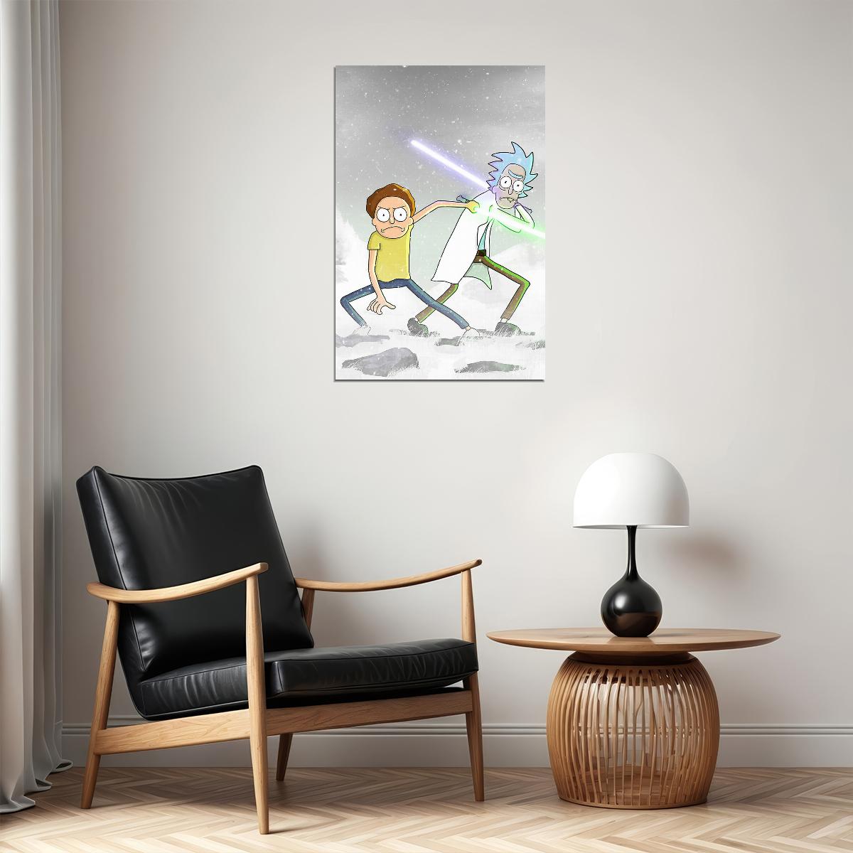 Rick And Morty Movie Animation Action Poster Wall Art Print Home Wall Decor