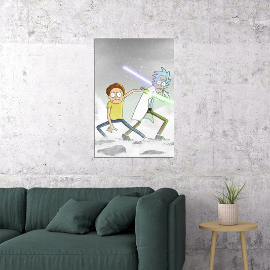 Rick And Morty Movie Animation Action Poster Wall Art Print Home Wall Decor