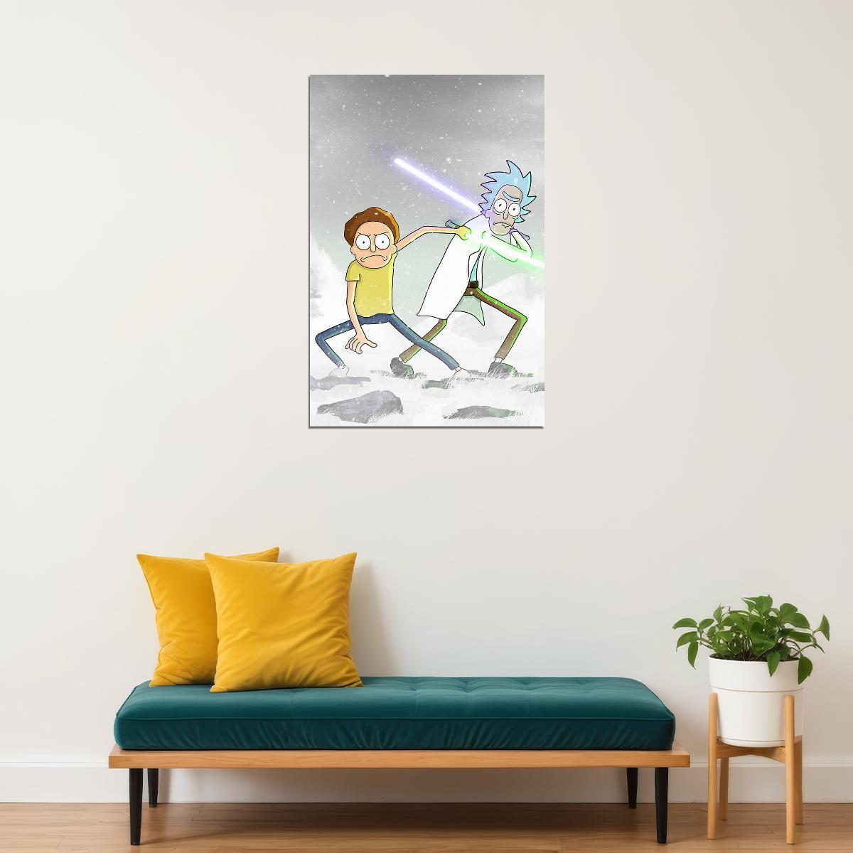 Rick And Morty Movie Animation Action Poster Wall Art Print Home Wall Decor