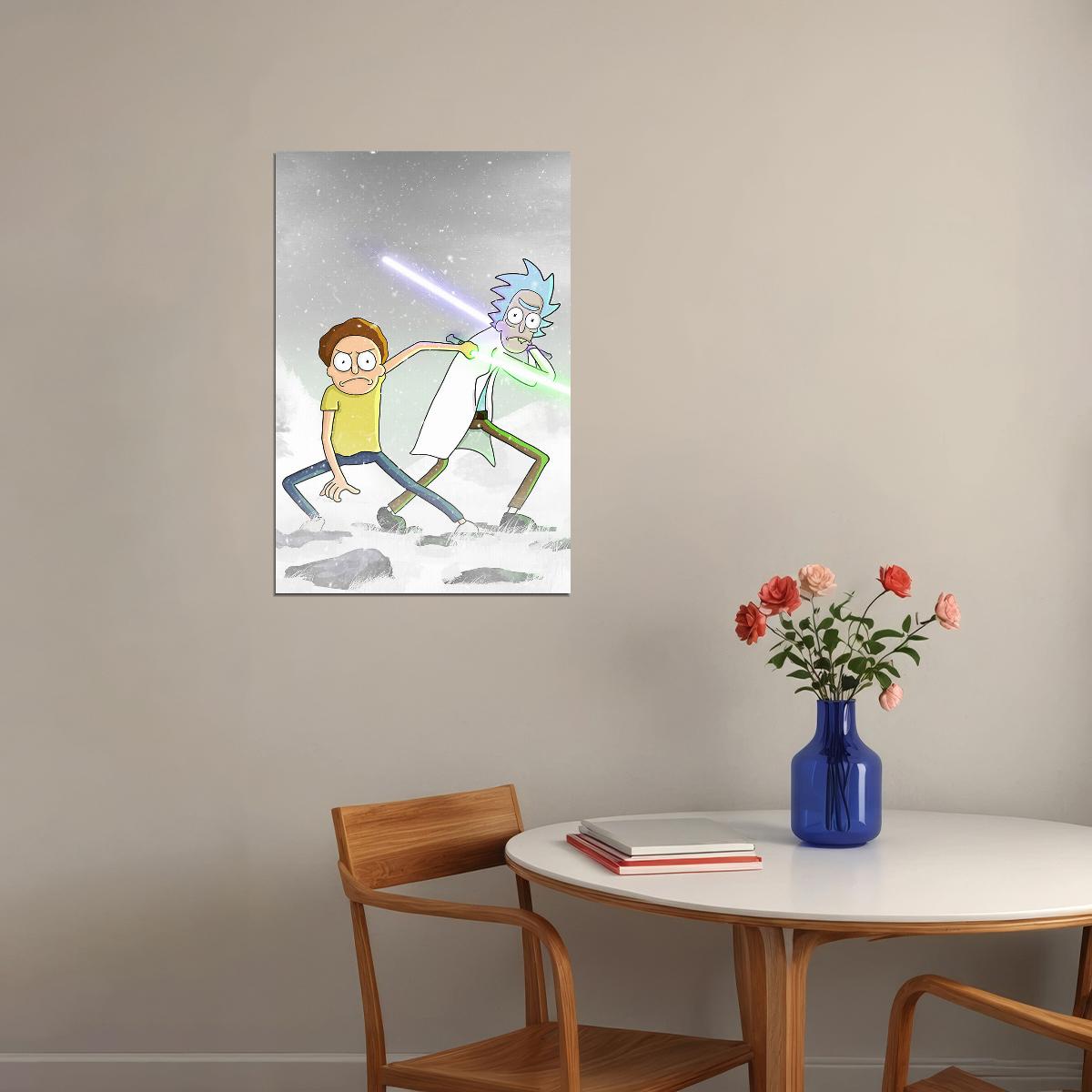 Rick And Morty Movie Animation Action Poster Wall Art Print Home Wall Decor