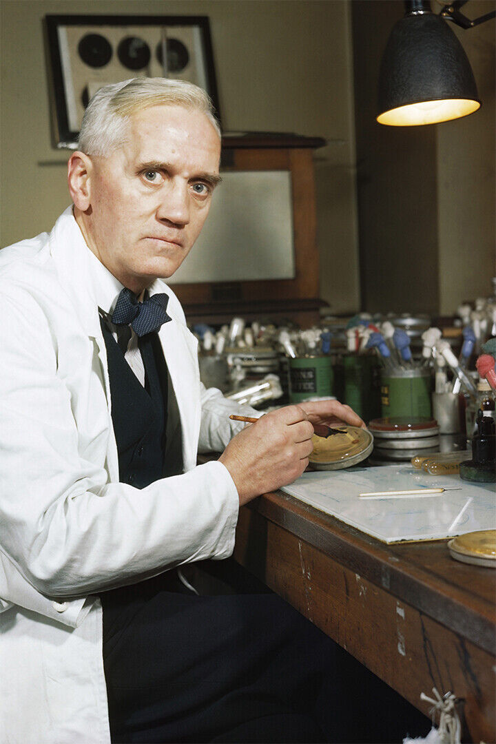Sir Alexander Fleming Professional Biologist Poster Wall Art Print Home Wall Decor