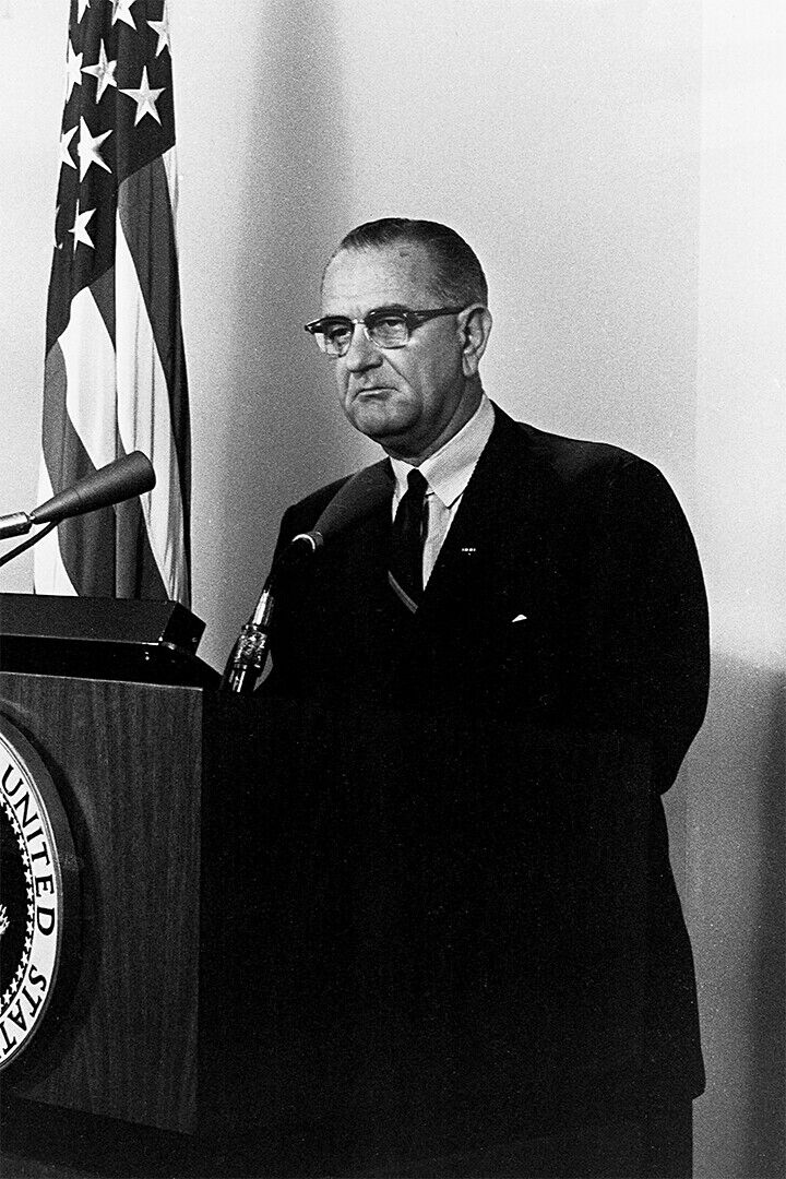 President Johnson Announces Retaliation For Tonkin Inci Poster Wall Art Print Home Wall Decor