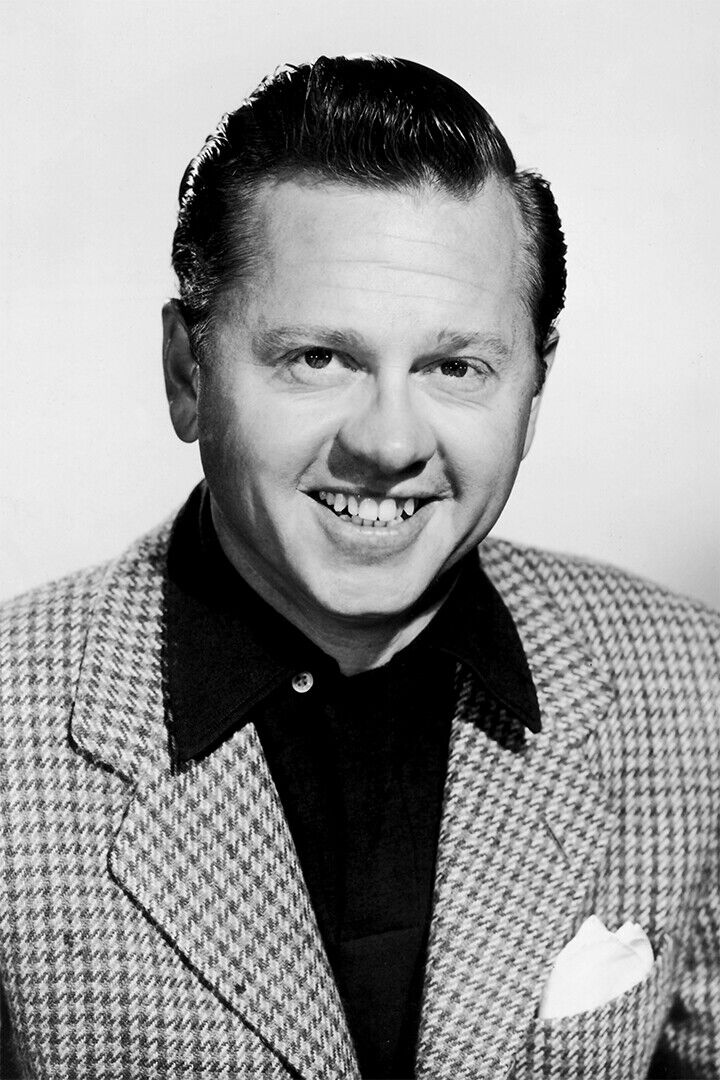 Portrait Of Mickey Rooney Radio Program Presenter Poster Wall Art Print Home Wall Decor