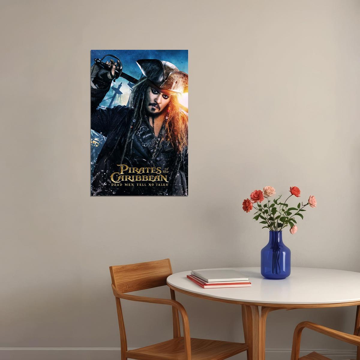 Pirates Of Caribbean Movie Fantasy Adventure Poster Wall Art Print Home Wall Decor