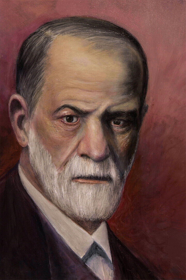Sigmund Freud Portrait Medicine Doctor Poster Wall Art Print Home Wall Decor