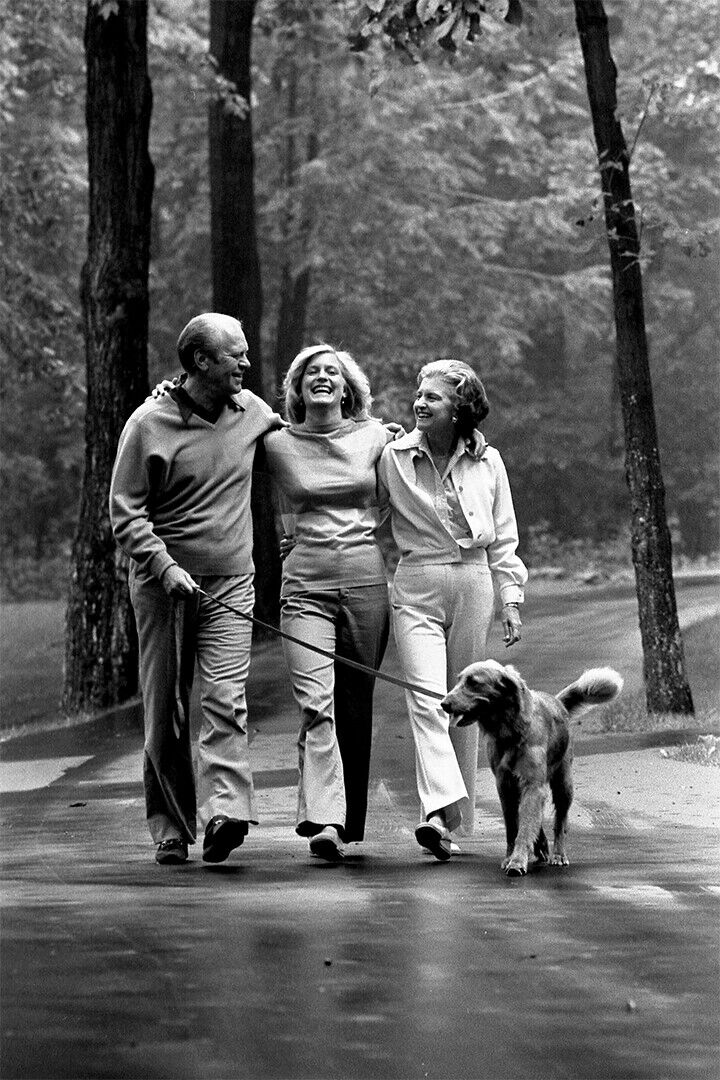 President Ford With Wife And Daughter Poster Wall Art Print Home Wall Decor