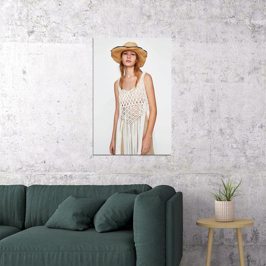 Young Models Wearing Macrame Clothing Fashion Poster Wall Art Print Home Wall Decor