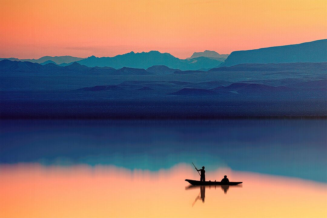 Sailing Boat On Astonishing Sunset Poster Wall Art Print Home Wall Decor