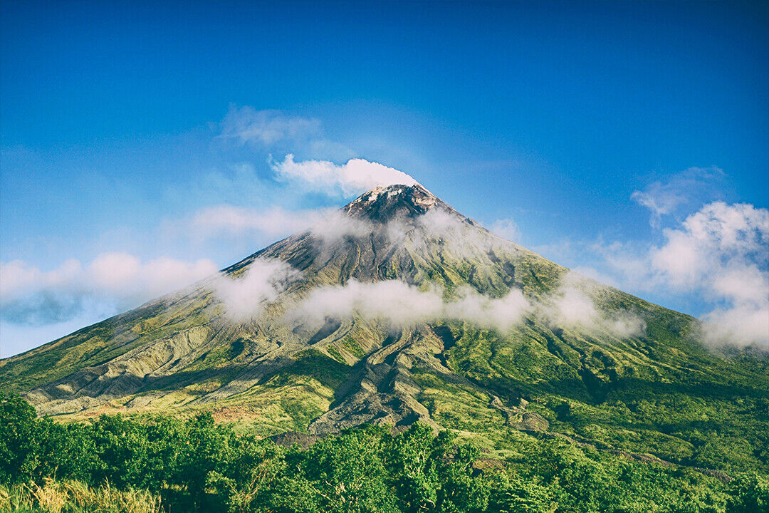 Green Mountains Peak In Sky Clouds Poster Wall Art Print Home Wall Decor