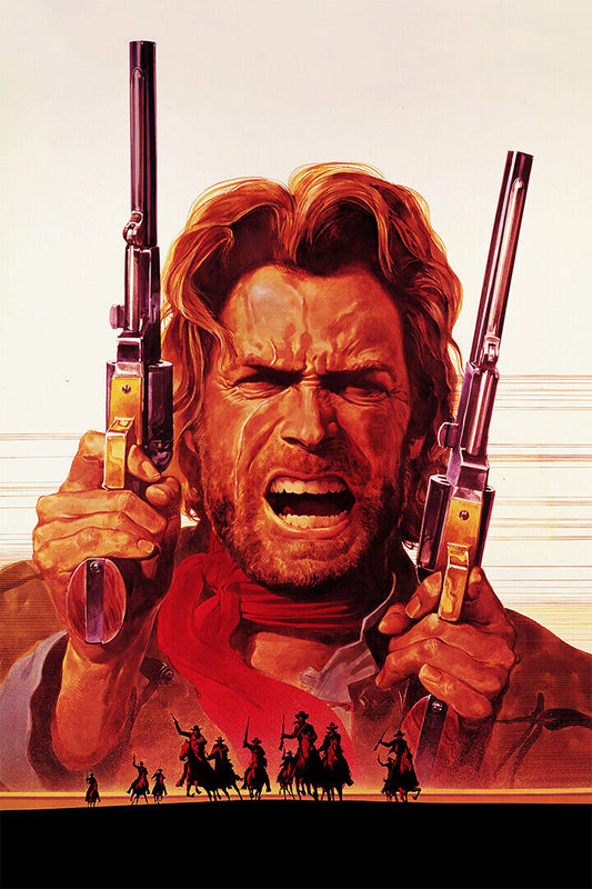 Eastwood In The Outlaw Josey Wales Movie Action Poster Wall Art Print Home Wall Decor