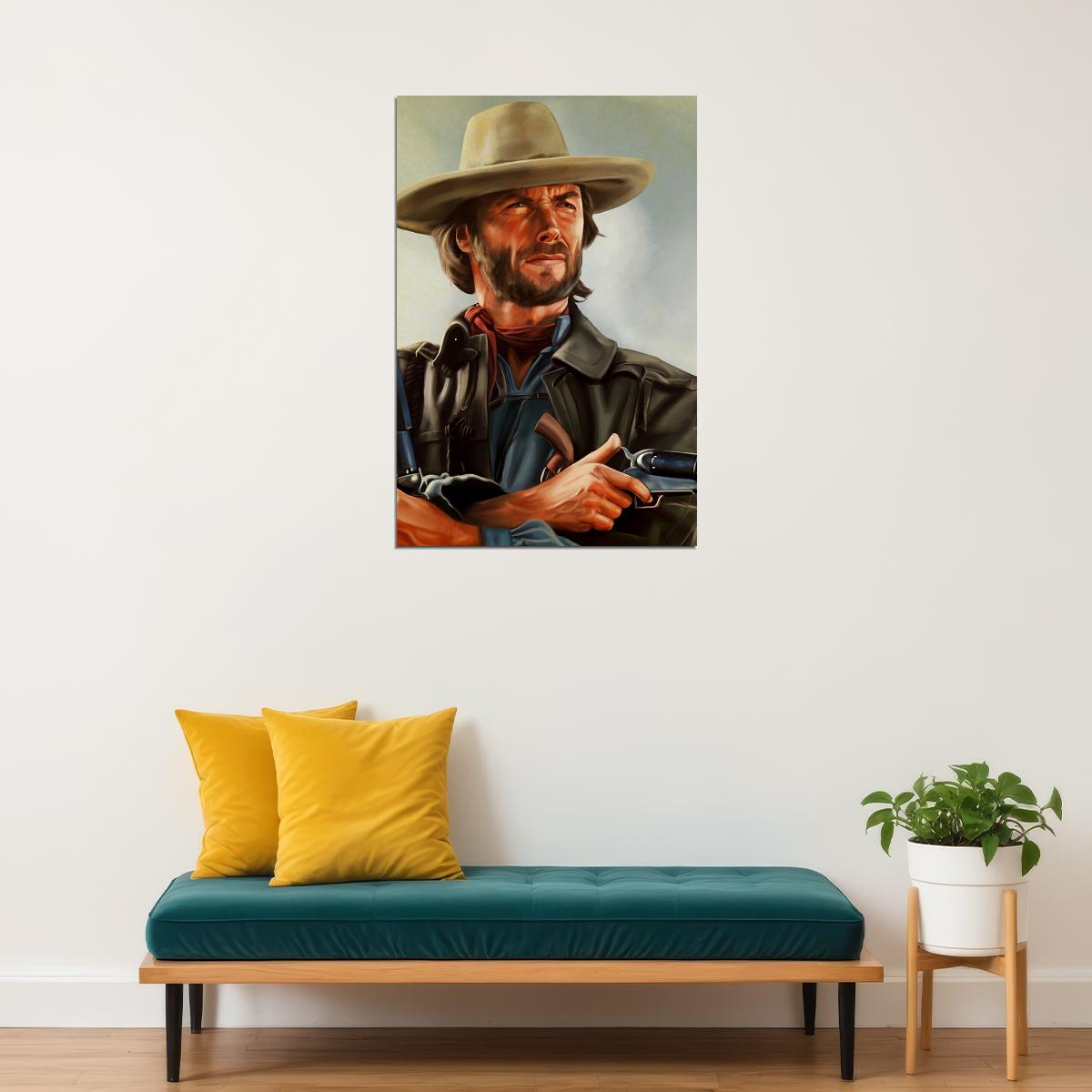 Eastwood In The Outlaw Josey Wales Movie Poster Wall Art Print Home Wall Decor